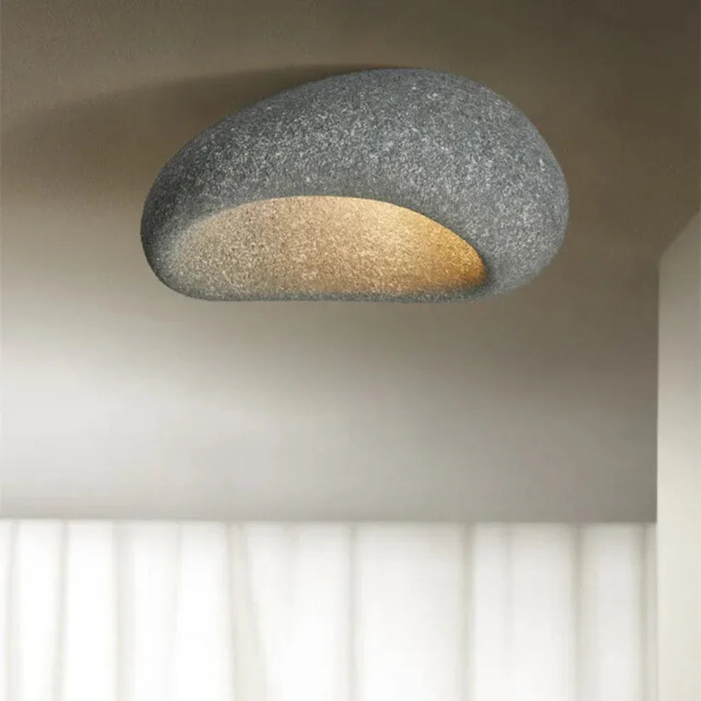 ZenGlow Wabi Sabi Plafondlamp – Rustieke Hanglamp met Warme LED Verlichting | Natuurlijke Sfeer & Tijdloos Design