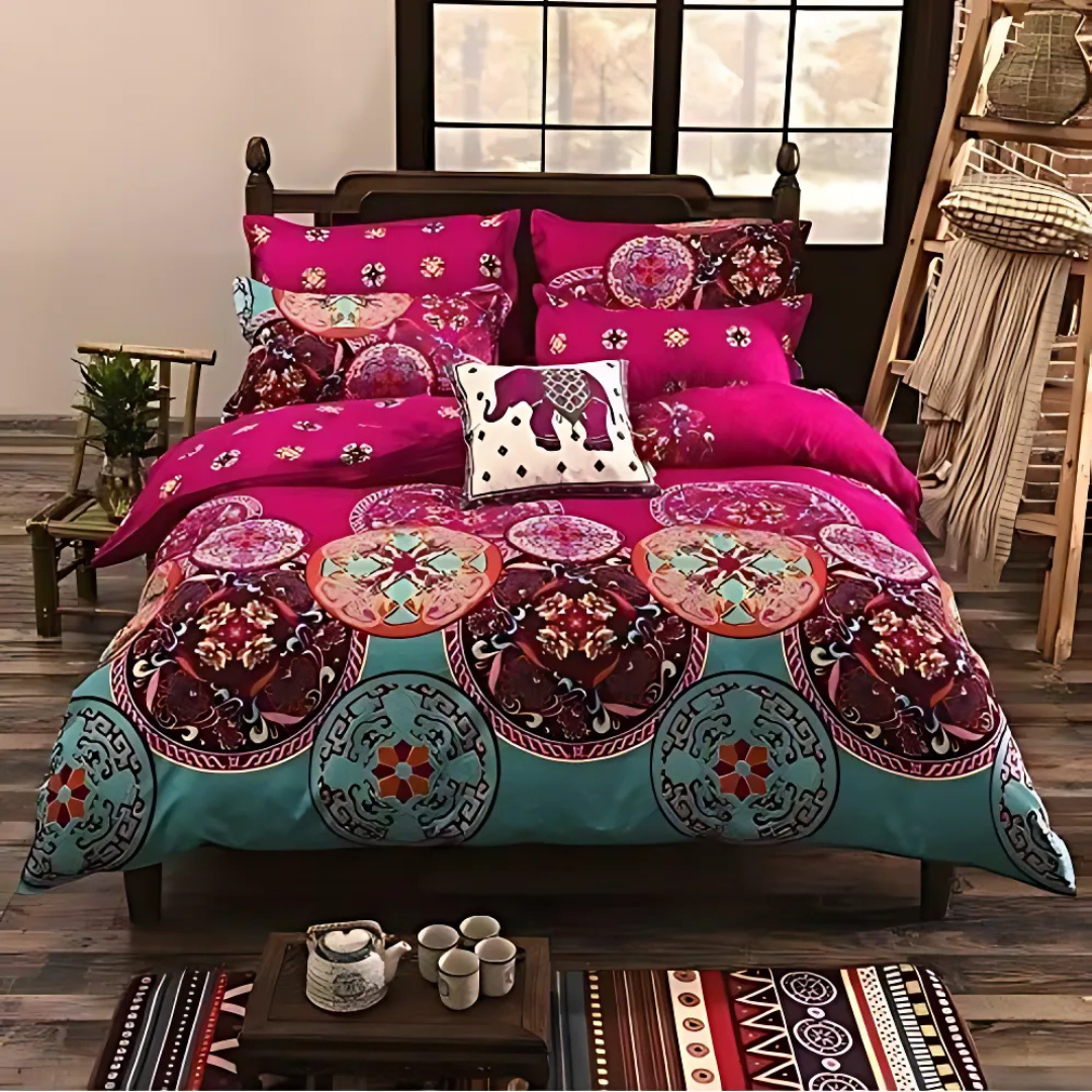 Moderne Dekbedovertrek Set – Comfortabel & Ademend Beddengoed met Strak Gestreept Design | Inclusief Kussenslopen