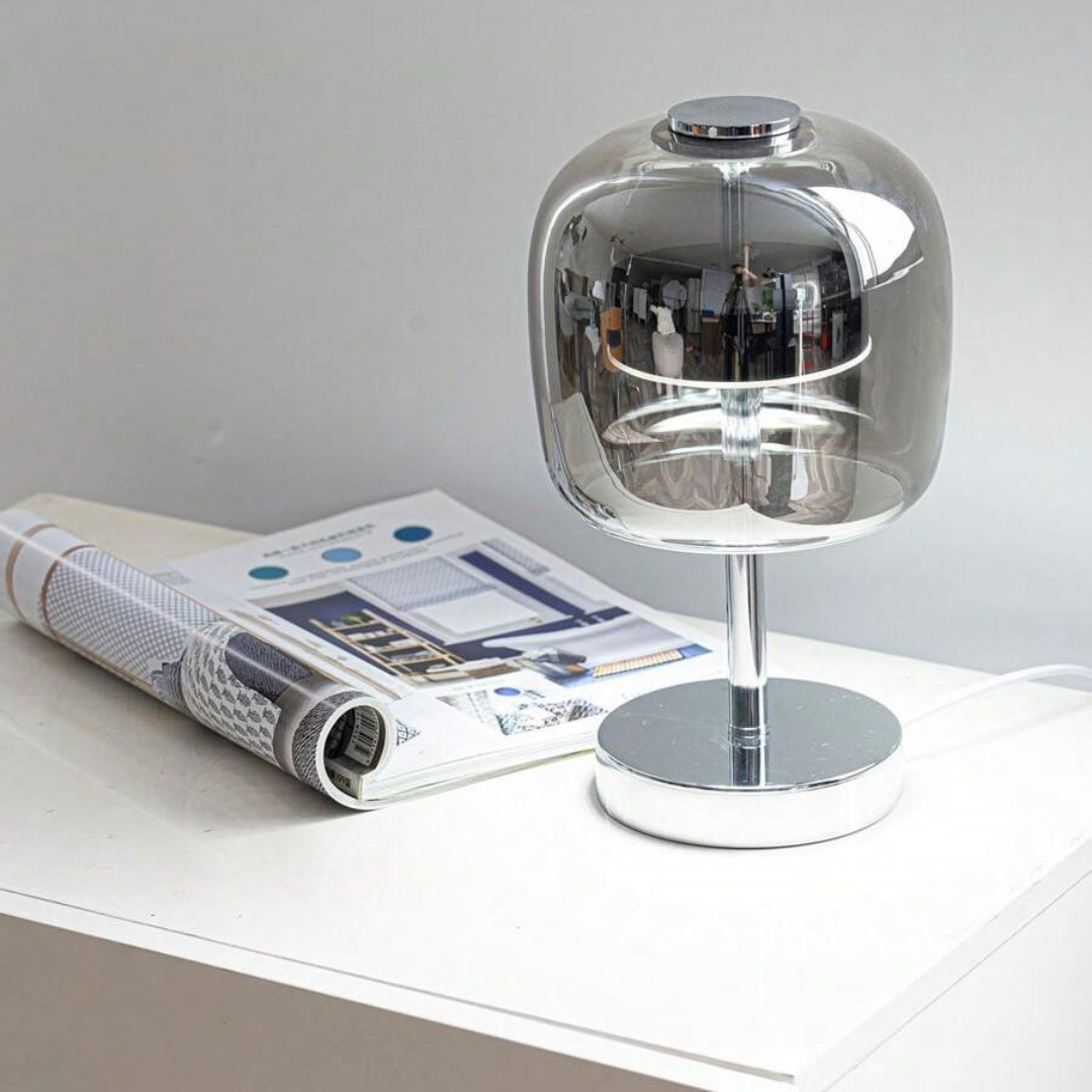 Dimbare LED Tafellamp – Glazen Kap met USB-aansluiting en Warm tot Koud Licht (kopie)