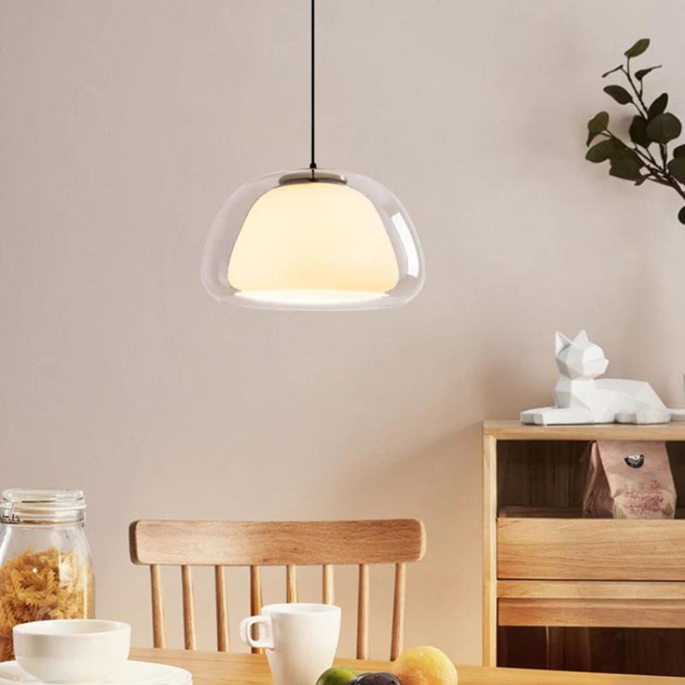 Glazen koepel hanglamp – modern design met verstelbaar snoer en E27 fitting