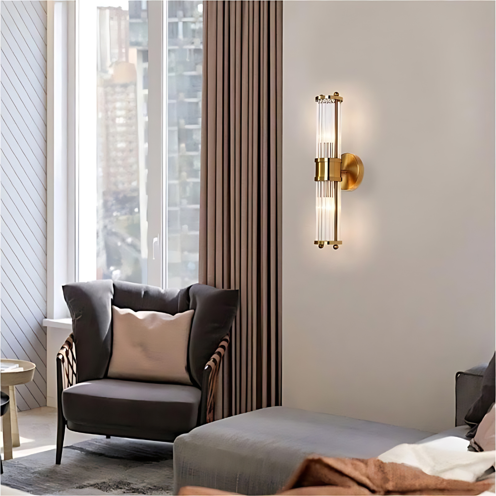 Moderne Dimbare Wandlamp – Luxe Badkamer Verlichting van Metaal & Glas | Elegant, Tijdloos & Sfeervol