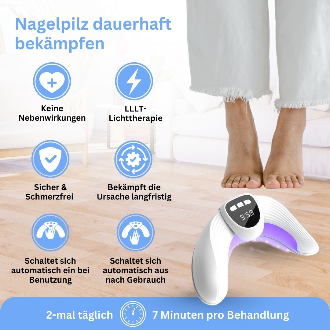MykoCare Lichttherapie – Pijnloze Behandeling tegen Nagelschimmel zonder Chemie