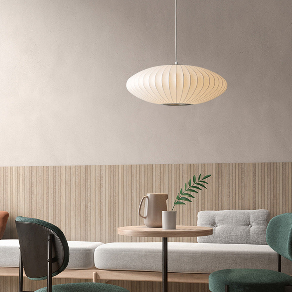 Japandi hanglamp zijde – klassieke designlamp met serene uitstraling en moderne elegantie