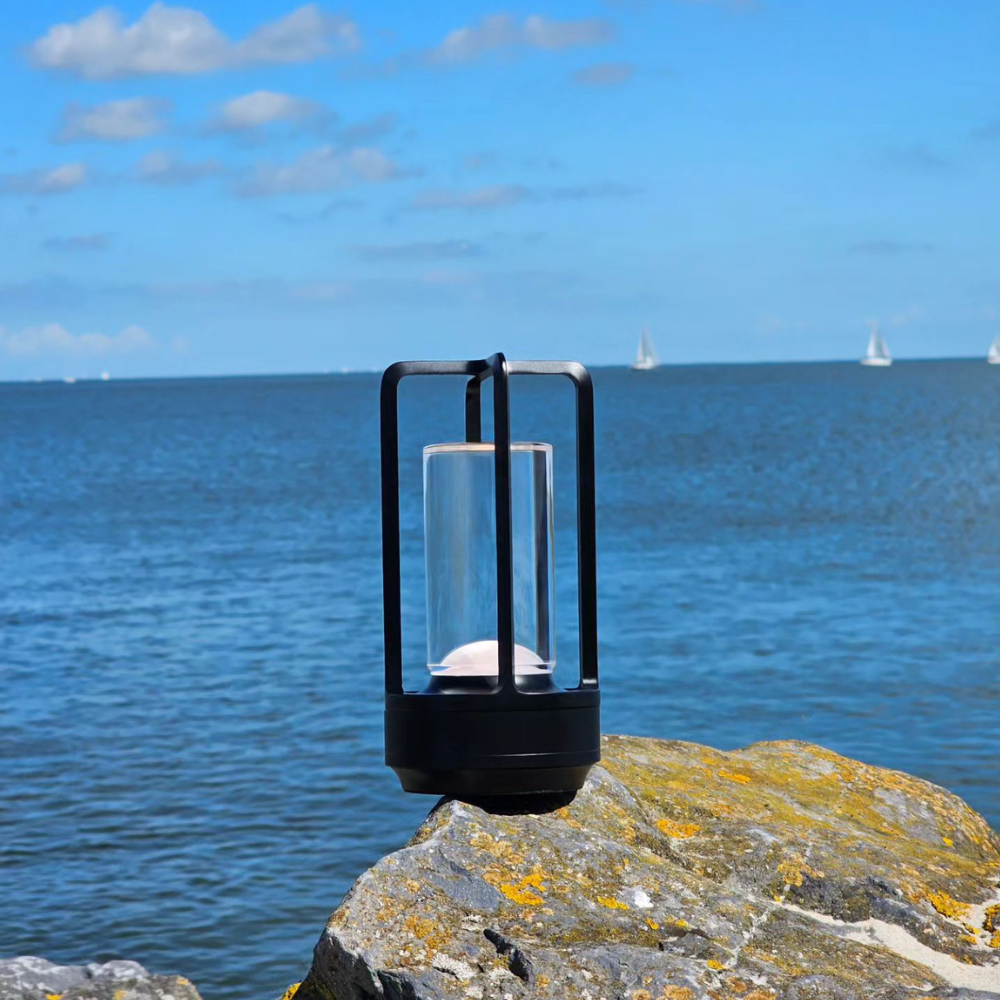 Luxe draadloze kristallen lantaarn – stijlvolle touch lamp met dimfunctie voor binnen & buiten | La Lueur D’aurore