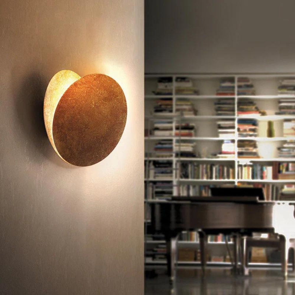 Wandlamp maanfasen – unieke designlamp van metaal met warme sfeergloed