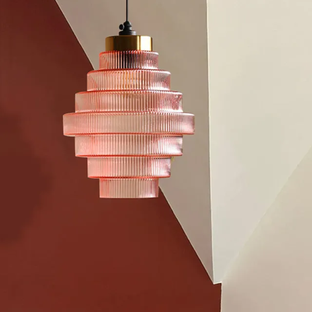 L'Éclat de Carafe hanglamp – retro glazen designlamp met messing afwerking en verstelbare lengte