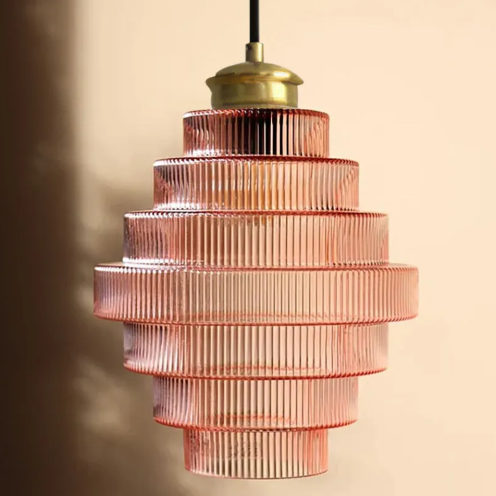 L'Éclat de Carafe hanglamp – retro glazen designlamp met messing afwerking en verstelbare lengte