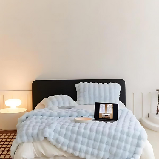 Luxe Fleece Plaid met Imitatiebont – Dubbelzijdige Deken voor Ultieme Warmte & Comfort | Zacht, Stijlvol & Onderhoudsvriendelijk