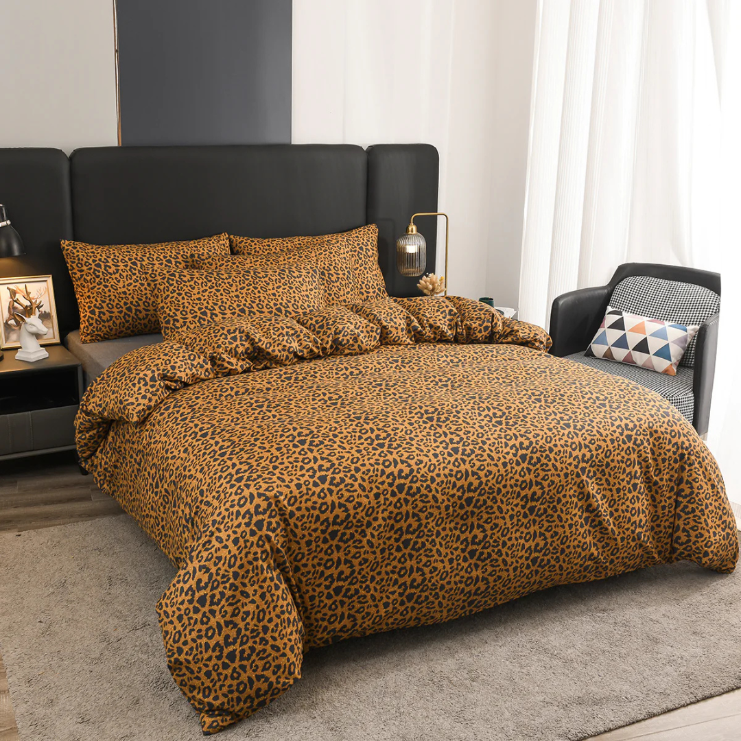Moderne Dekbedovertrek Set – Comfortabel & Ademend Beddengoed met Strak Gestreept Design | Inclusief Kussenslopen
