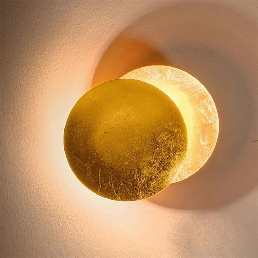 Wandlamp maanfasen – unieke designlamp van metaal met warme sfeergloed