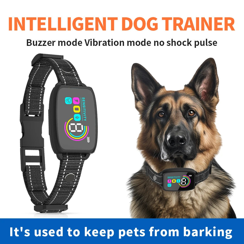 Anti-Blaf Halsband – Oplaadbare en Waterdichte Hondentrainer met 4 Modi en Digitaal Display