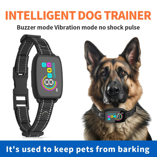 Anti-Blaf Halsband – Oplaadbare en Waterdichte Hondentrainer met 4 Modi en Digitaal Display