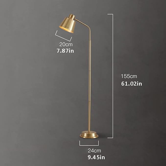 Zeid Vloerlamp Messing – Luxe Design Staande Lamp met Minimalistische Vormgeving | Modern & Artistiek Statement Piece