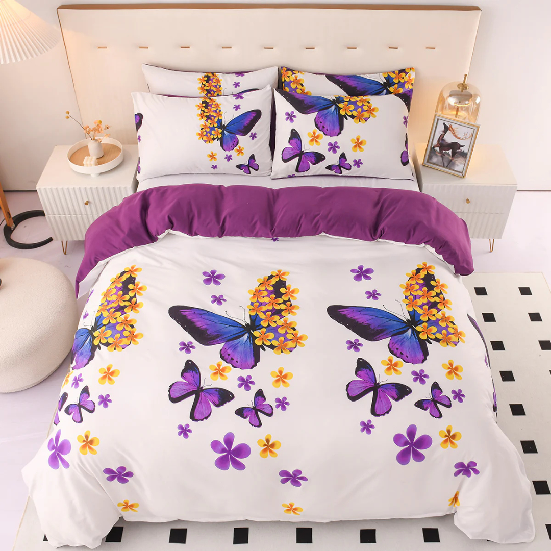 Moderne Dekbedovertrek Set – Comfortabel & Ademend Beddengoed met Strak Gestreept Design | Inclusief Kussenslopen