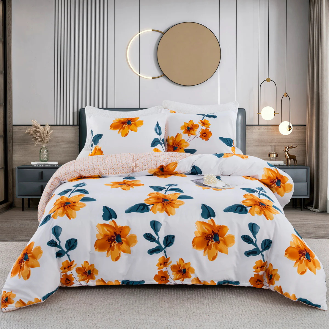 Moderne Dekbedovertrek Set – Comfortabel & Ademend Beddengoed met Strak Gestreept Design | Inclusief Kussenslopen