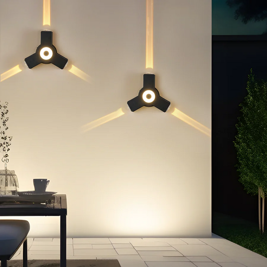 Moderne Buiten Wandlamp – LED Wall Sconce 2/3/4 Lichten | Waterdicht IP65 & Strak Design in Zwart