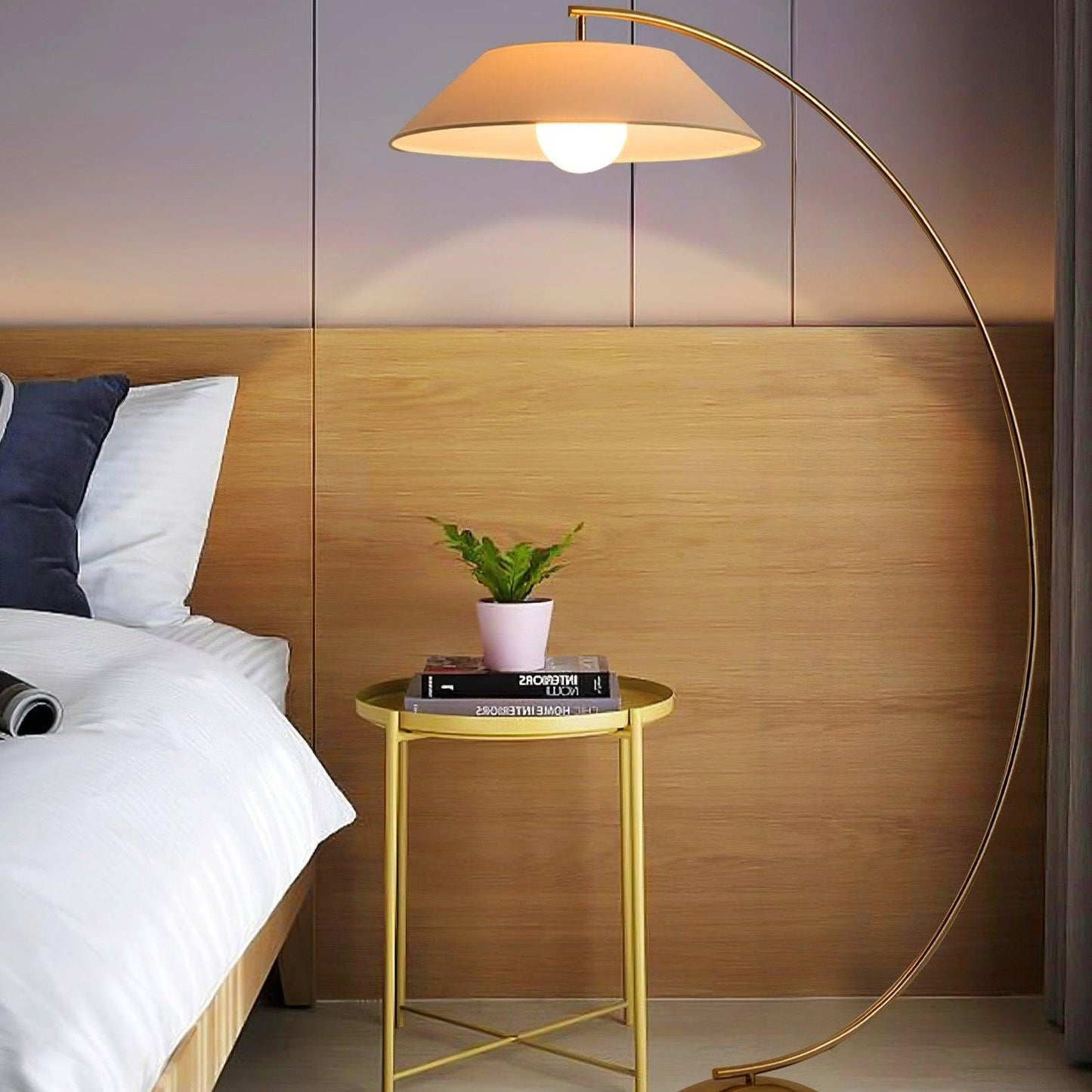 Design Vloerlamp – Luxe Staande Lamp met Stalen Basis & Stoffen Kap | Tijdloos, Elegant & Sfeervol