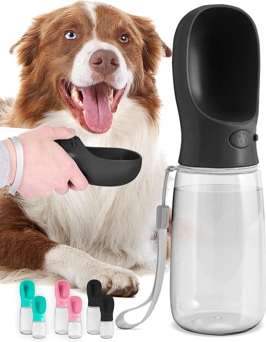 19oz Draagbare Honden Drinkfles – Lekvrije Waterfles met Ingebouwd Drinkbakje | BPA-vrij & Lichtgewicht