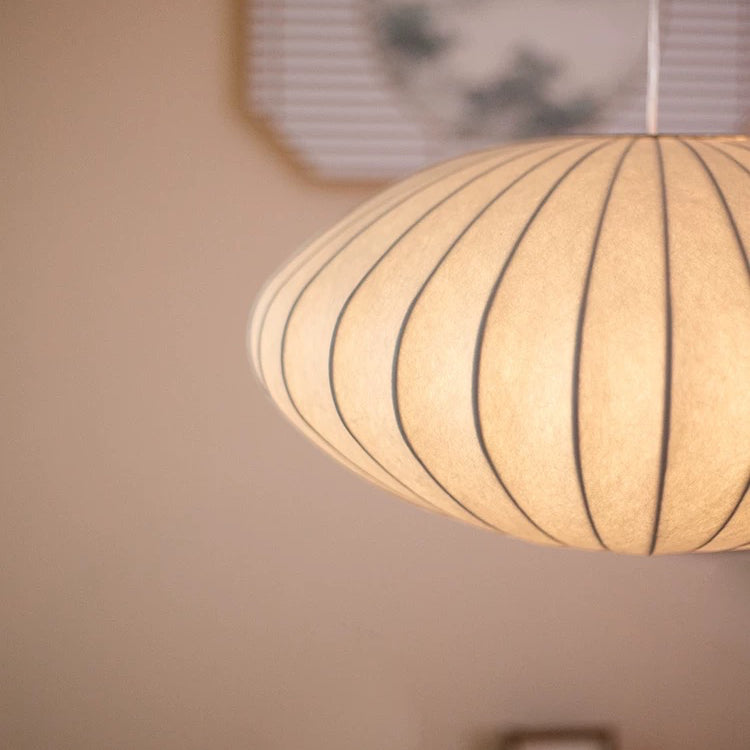 Japandi hanglamp zijde – klassieke designlamp met serene uitstraling en moderne elegantie