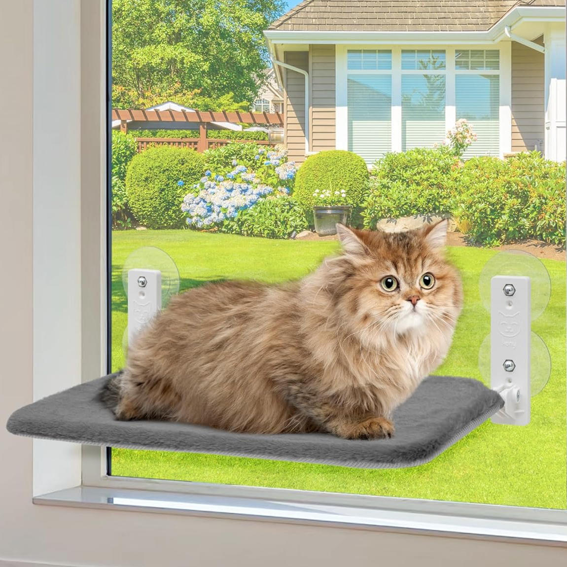 Katten raam hangmat – stevige window hammock met opklapbaar design & wasbare hoes | Cat Hammock Window Seat