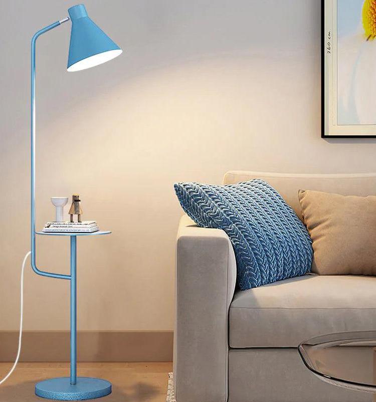 Macaroon Vloerlamp – Design Staande Lamp met Marmeren Basis & Functioneel Tafelblad | Luxe & Praktisch