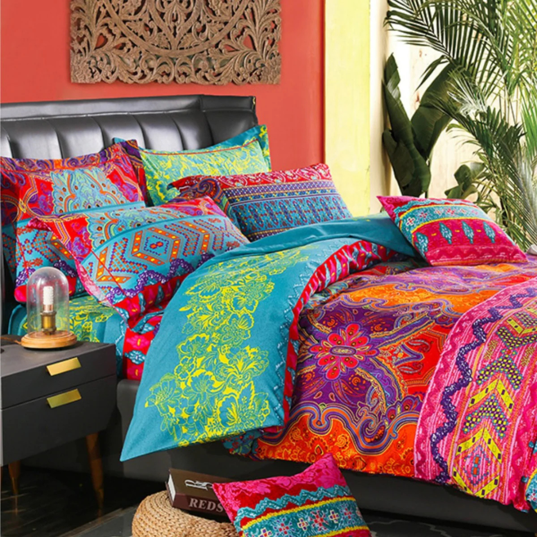 Moderne Dekbedovertrek Set – Comfortabel & Ademend Beddengoed met Strak Gestreept Design | Inclusief Kussenslopen