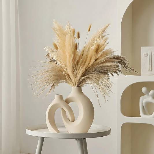 Scandinavische Keramiekvaas – Witte Designvaas voor Bloemen of Decoratie – NordiVaas