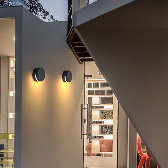 Modern Round Glass Outdoor Wall Lamp – Weerbestendige Wandlamp | Elegante LED Buitenlamp voor Tuin, Gevel & Terras