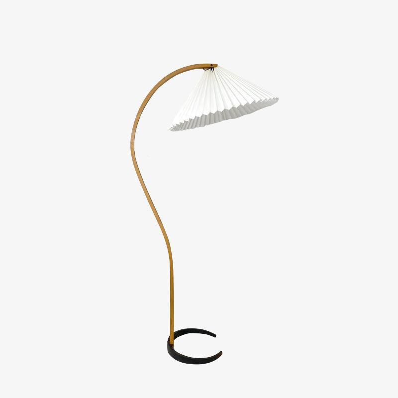 Caprani Vloerlamp – Scandinavisch Design Staande Lamp met Beukenhout & Linnen Kap | Iconische Retro Stijl uit de Jaren ’70