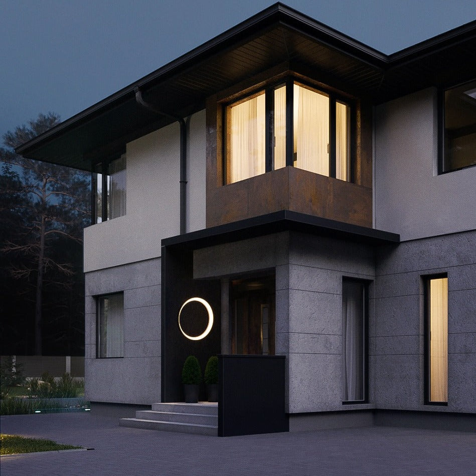 Eclipse Outdoor Wall Light – Moderne Ronde LED Buitenlamp | IP65 Waterdicht, 3000K Warm Licht, Energiezuinig & Duurzaam