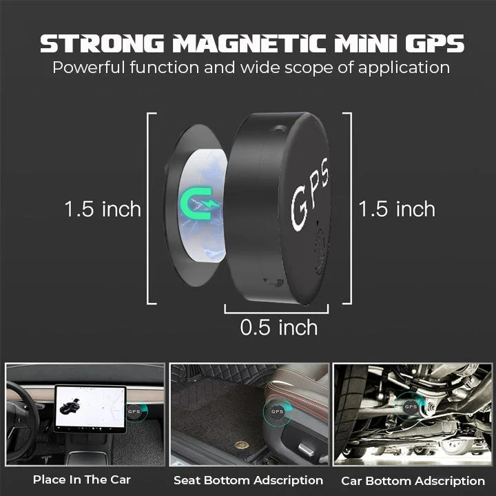 Ultracompacte GPS Tracker – Magnetische Bevestiging en Realtime Locatie-updates