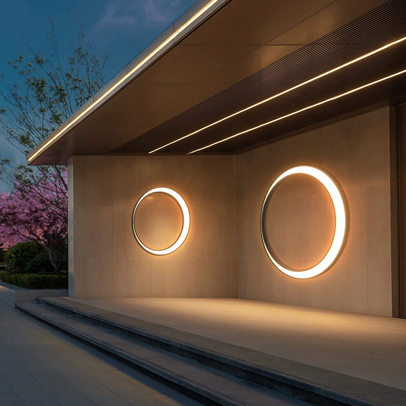 Eclipse Outdoor Wall Light – Moderne Ronde LED Buitenlamp | IP65 Waterdicht, 3000K Warm Licht, Energiezuinig & Duurzaam