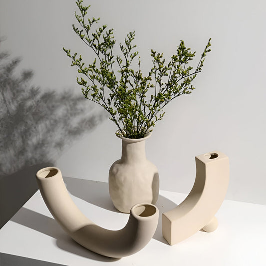 Keramieken Vaas – Nordic Design Vaas in Elegant Rond Model van Hoogwaardig Keramiek