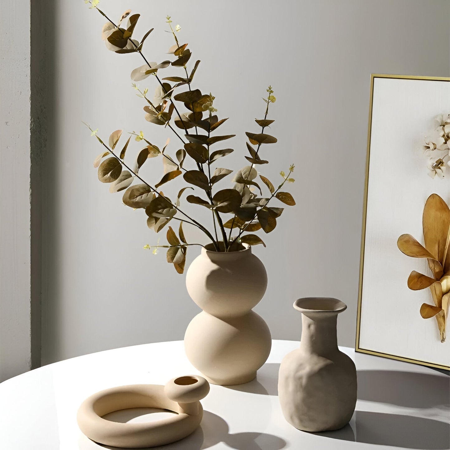 Keramieken Vaas – Nordic Design Vaas in Elegant Rond Model van Hoogwaardig Keramiek
