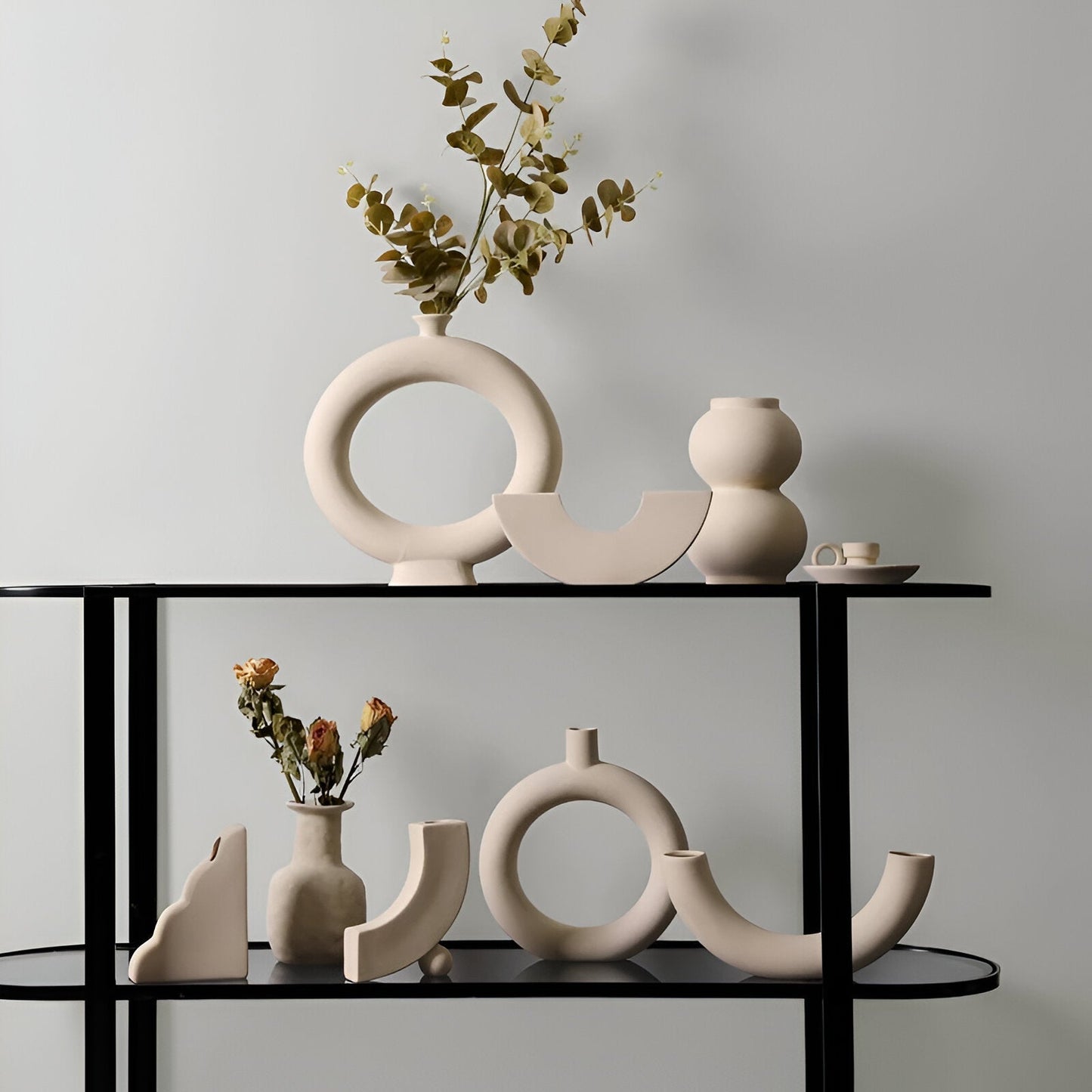 Keramieken Vaas – Nordic Design Vaas in Elegant Rond Model van Hoogwaardig Keramiek