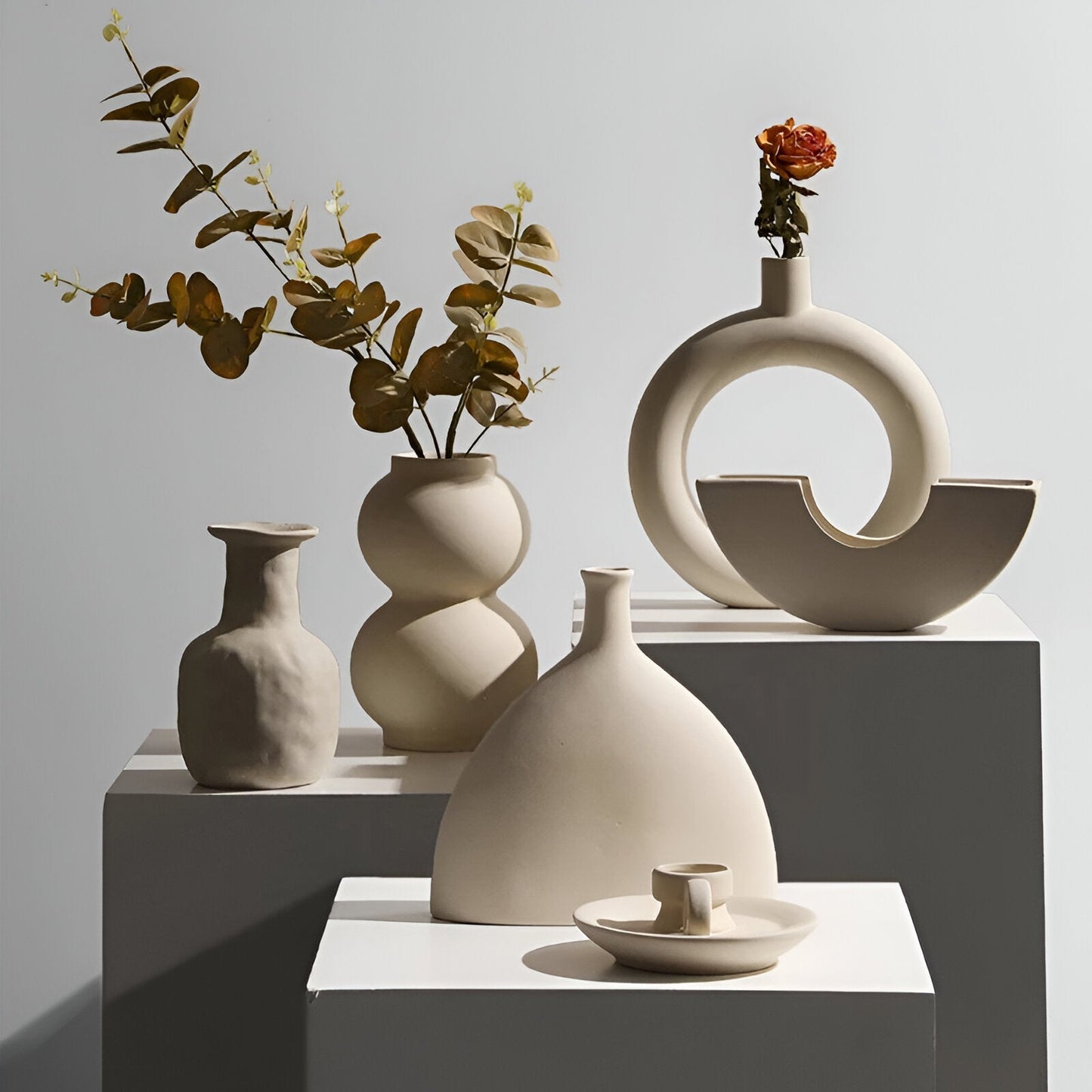 Keramieken Vaas – Nordic Design Vaas in Elegant Rond Model van Hoogwaardig Keramiek