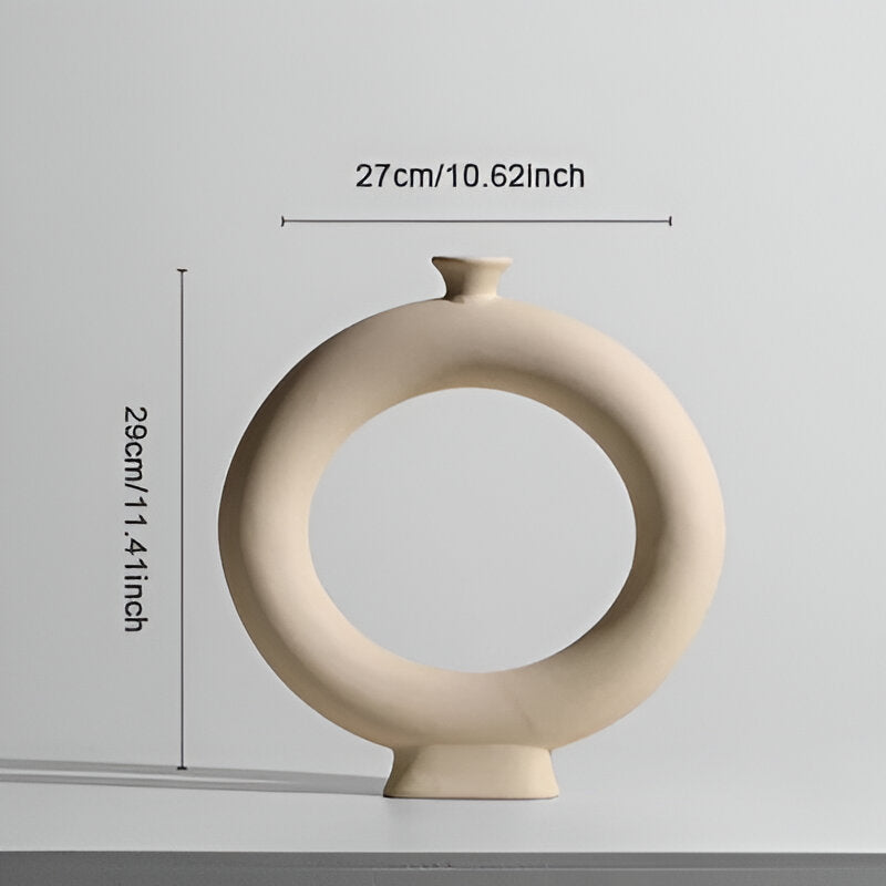 Keramieken Vaas – Nordic Design Vaas in Elegant Rond Model van Hoogwaardig Keramiek