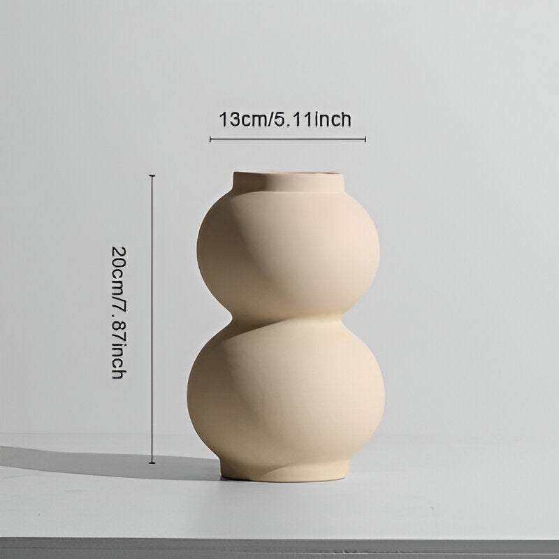 Keramieken Vaas – Nordic Design Vaas in Elegant Rond Model van Hoogwaardig Keramiek