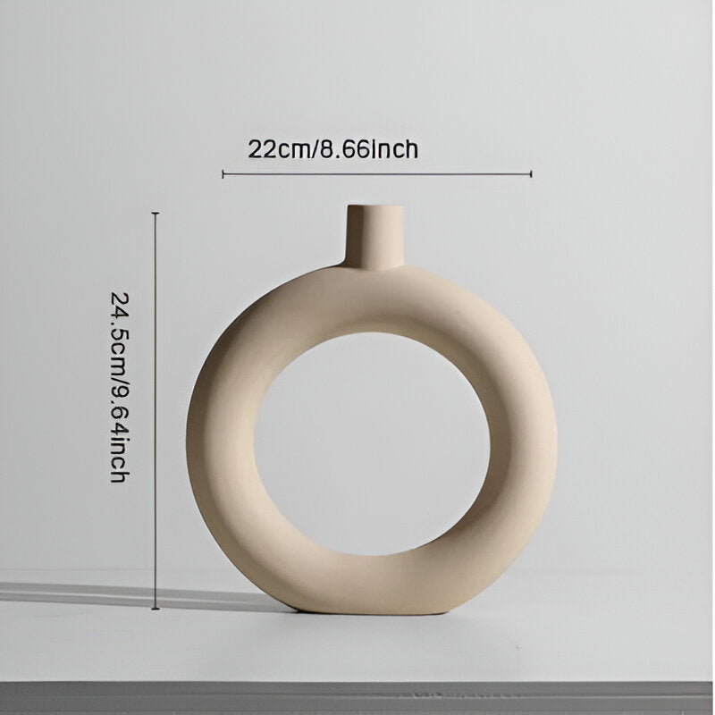 Keramieken Vaas – Nordic Design Vaas in Elegant Rond Model van Hoogwaardig Keramiek
