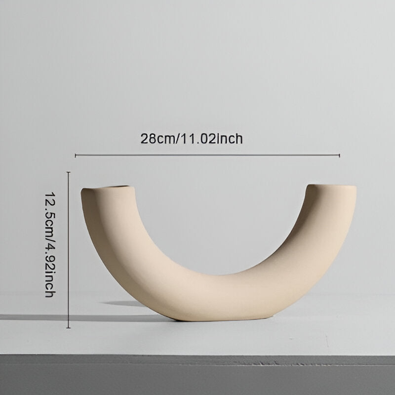 Keramieken Vaas – Nordic Design Vaas in Elegant Rond Model van Hoogwaardig Keramiek