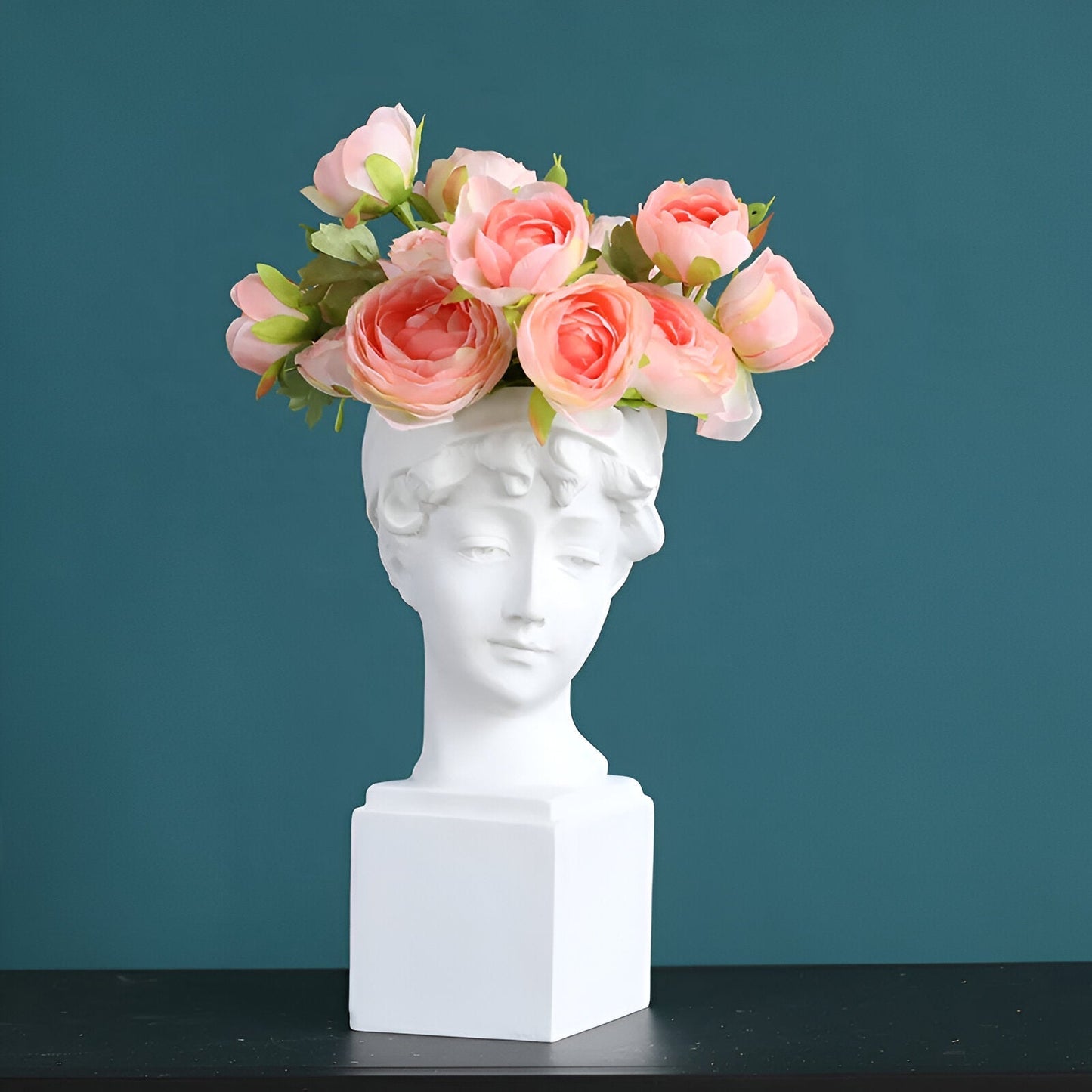 Griekse Bloempot – Klassieke Bloemenvaas van Kunsthars met Mythisch Design