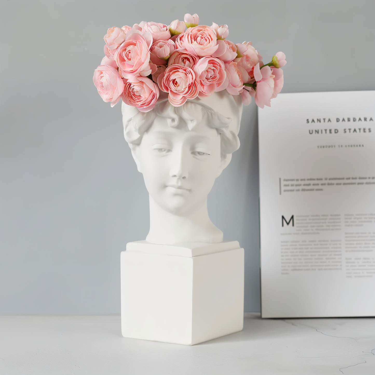 Griekse Bloempot – Klassieke Bloemenvaas van Kunsthars met Mythisch Design