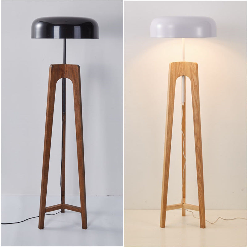Art Deco Houten Vloerlamp – Klassieke Staande Lamp met Bamboe & Hout | Luxe Tijdloos Design & Warme Sfeer