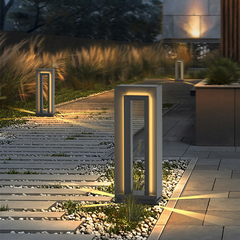 Moderne LED Tuinpadlamp – Minimalistisch Design Buitenverlichting | Weerbestendig RVS & Acryl