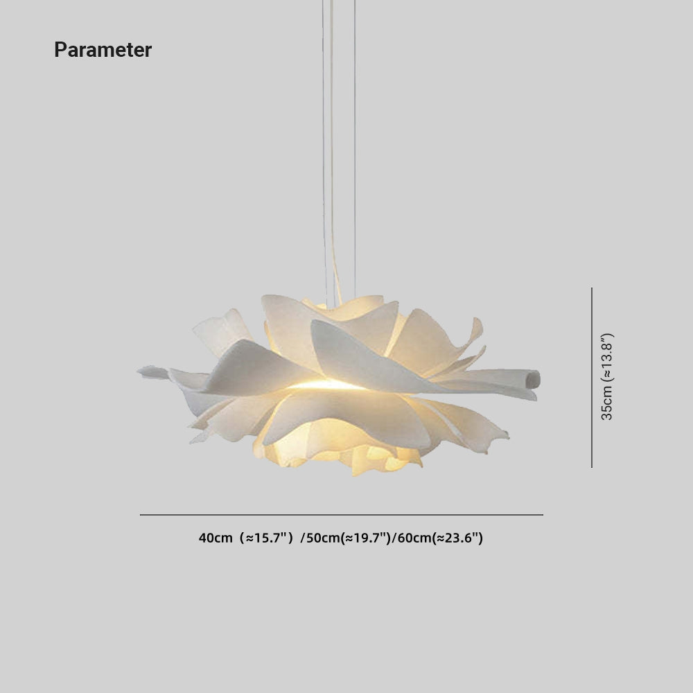 Moderne Hanglamp in Bloemvorm – Witte LED Kroonluchter van Metaal en Acryl – Bella