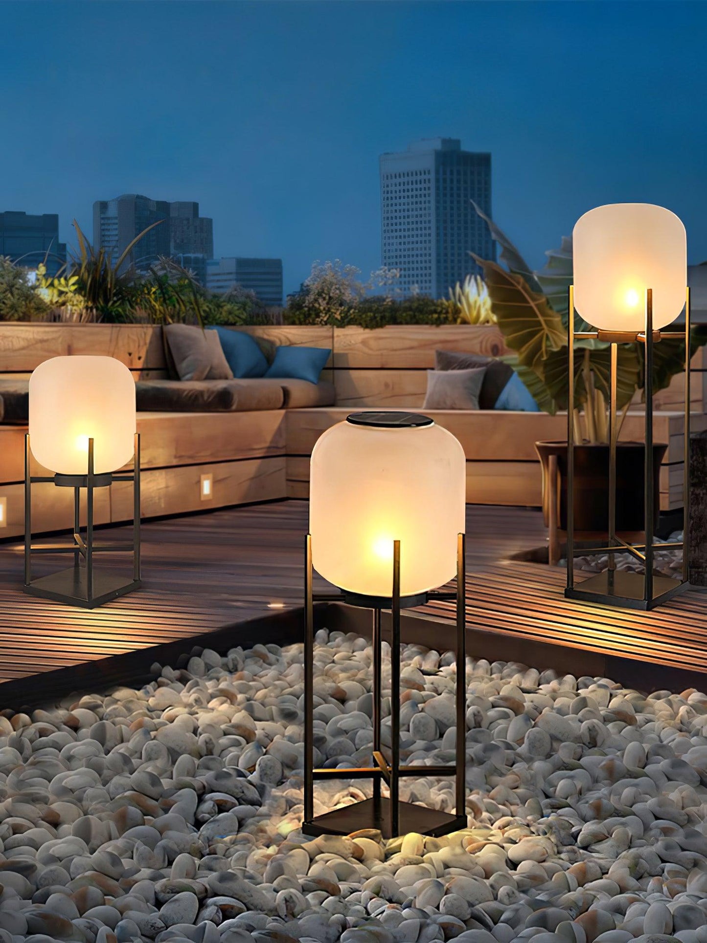 Stijlvolle Solar Buitenlamp RVS – Luxe LED Staande Tuinlamp Waterdicht & Energiezuinig met Automatische Oplaadfunctie