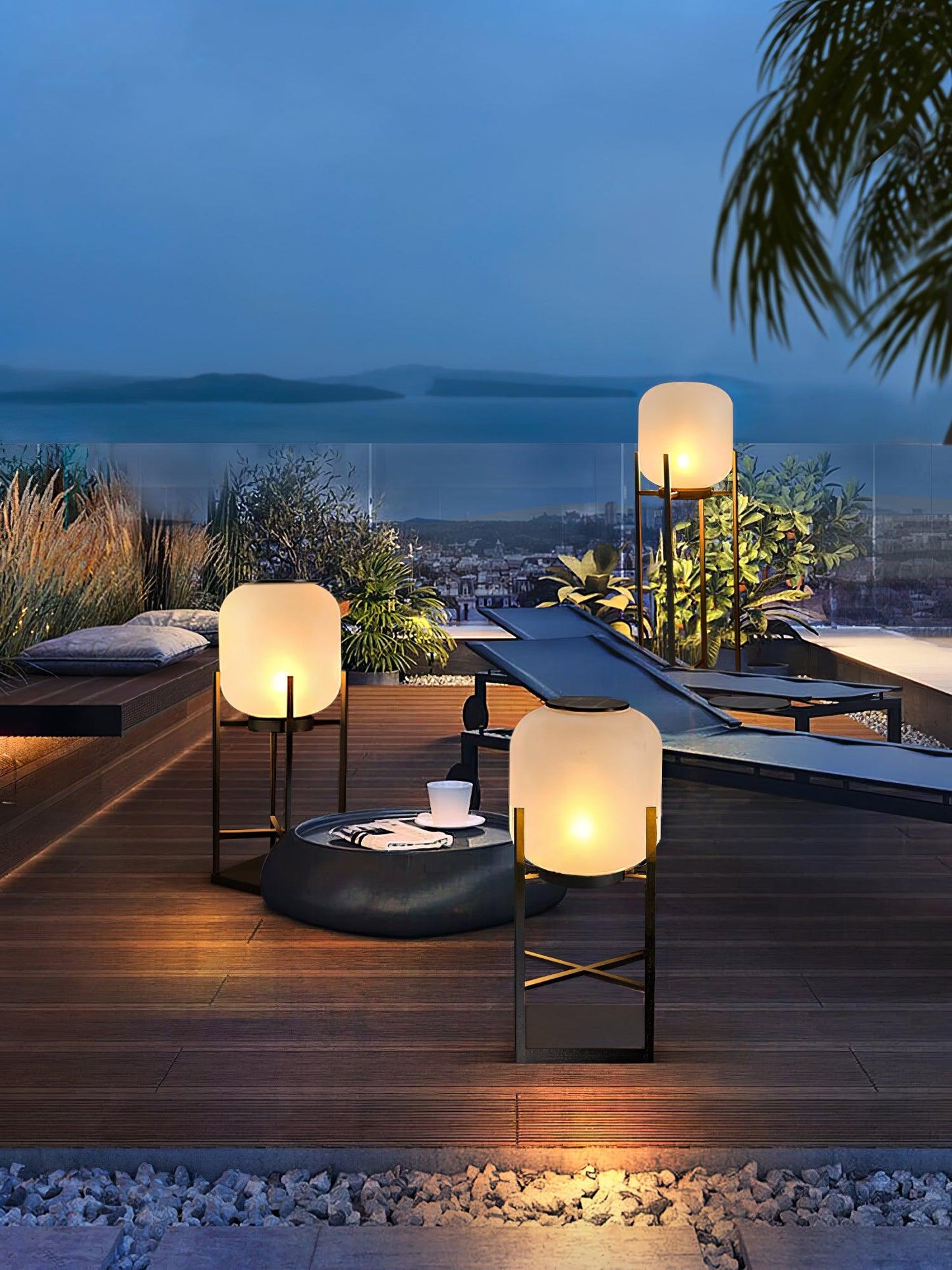 Stijlvolle Solar Buitenlamp RVS – Luxe LED Staande Tuinlamp Waterdicht & Energiezuinig met Automatische Oplaadfunctie