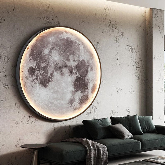Maan Wandlamp – LED Designlamp met Realistisch Maanoppervlak | Dimbaar, 3 Lichtkleuren & App-bediening