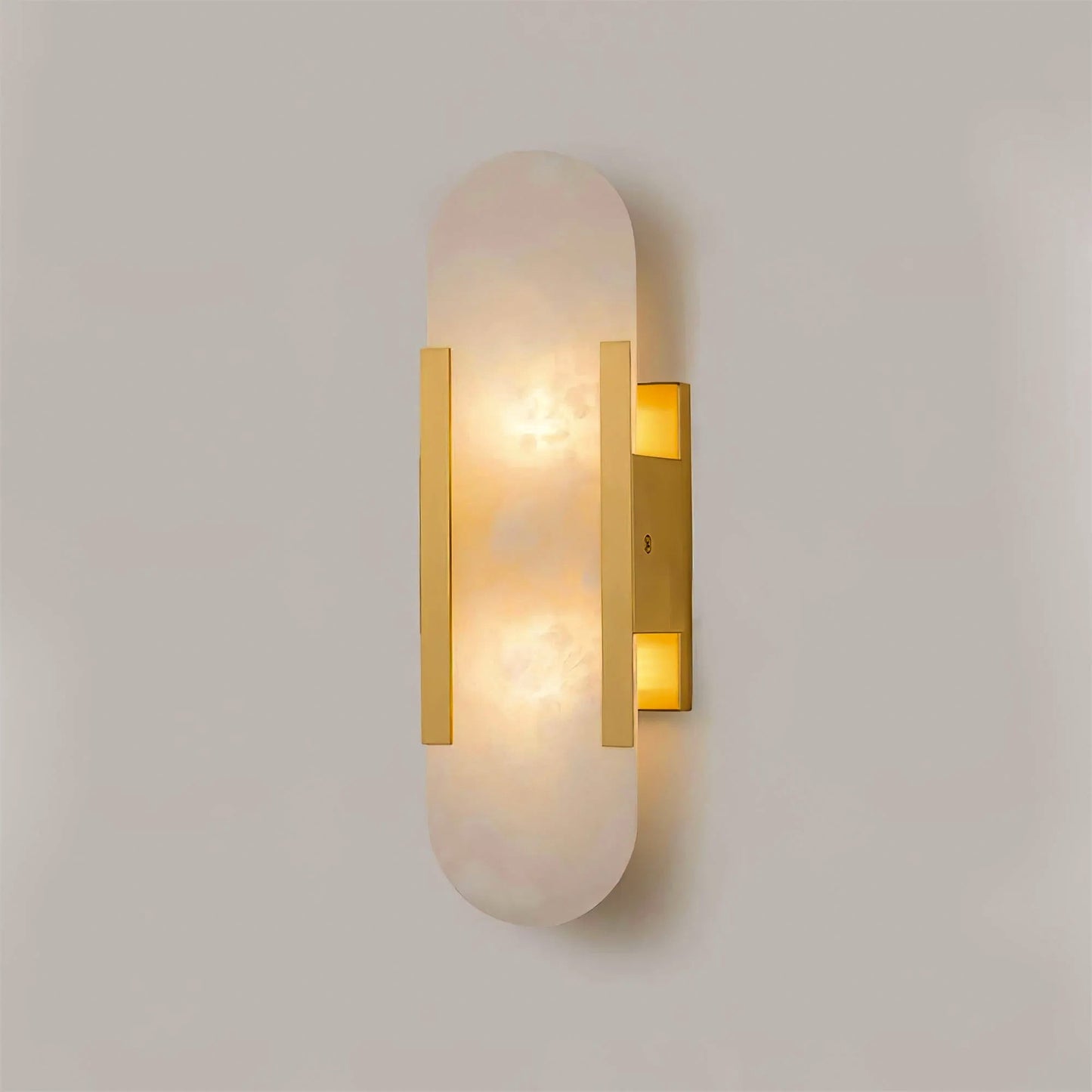 Melange Alabaster Wandlamp – Luxe Design met Messing Accenten | Handgemaakt & Tijdloos Modern