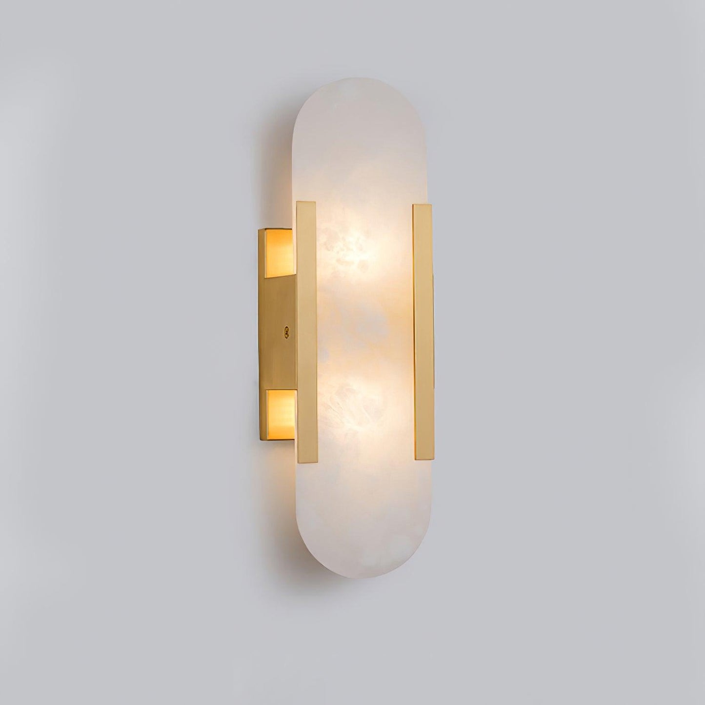 Melange Alabaster Wandlamp – Luxe Design met Messing Accenten | Handgemaakt & Tijdloos Modern